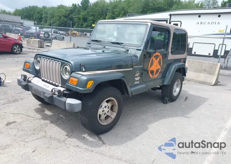 2002 Jeep Wrangler Sahara z USA, uszkodzony, nr VIN 1J4FA59S52P735442